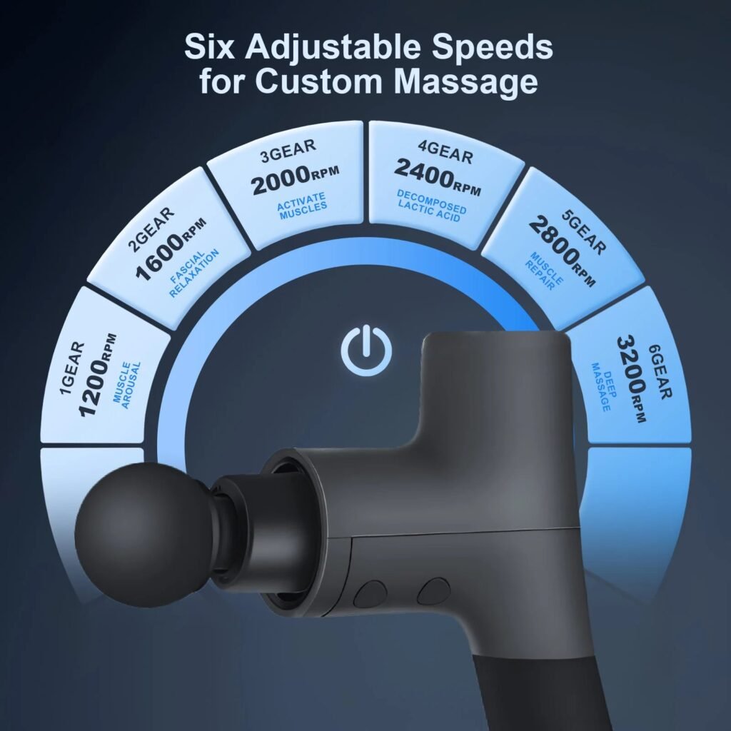 compact massage gun with travel case