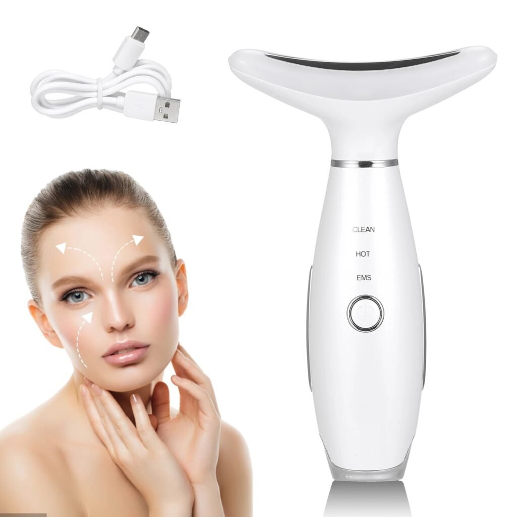 LED EMS neck massager with heating and skin-lifting vibration 