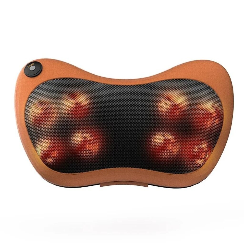 shiatsu neck massage pillow with 8 rotating massage heads