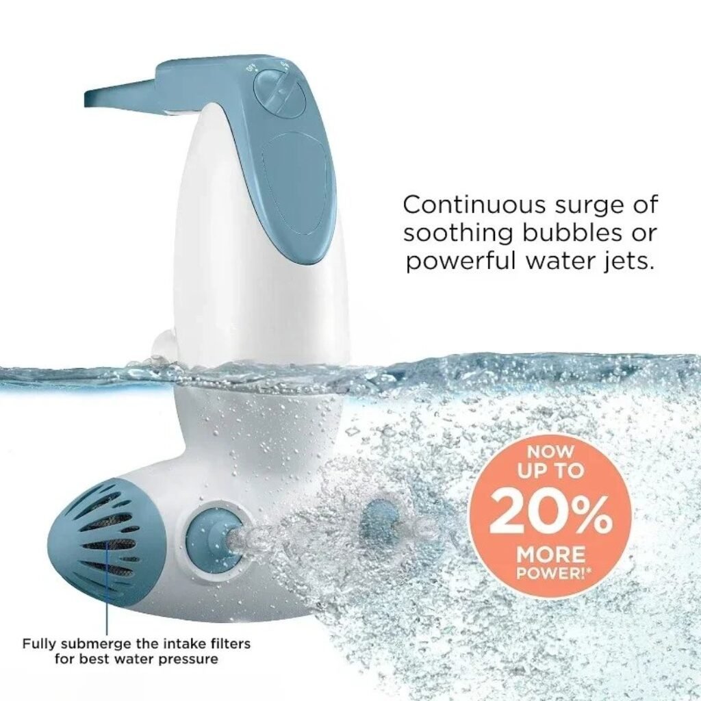 Dual Jet Bath Spa in tub with soothing bubbles