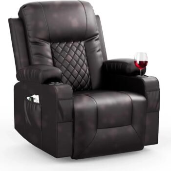 Heated Massage Recliner Chair – Rocking Ergonomic Lounge for Full-Body Comfort - 10368