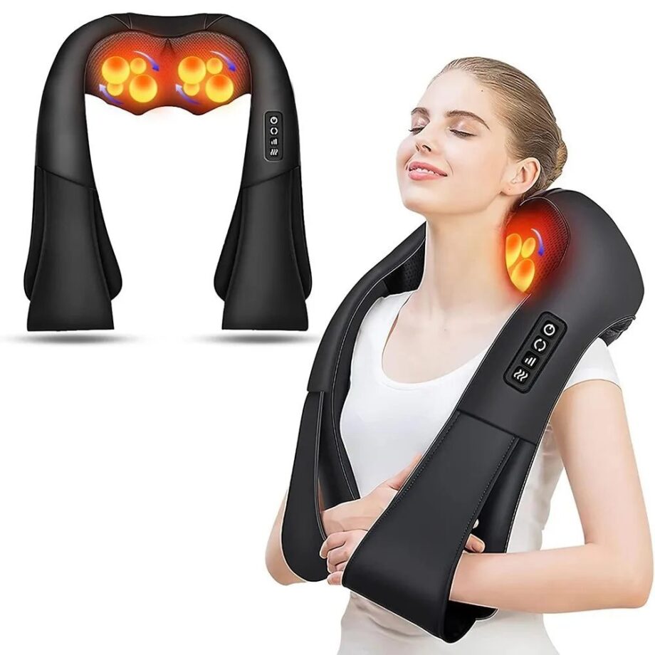 Heated Neck and Shoulder Massager – Deep Shiatsu Relief with Heat - 10377