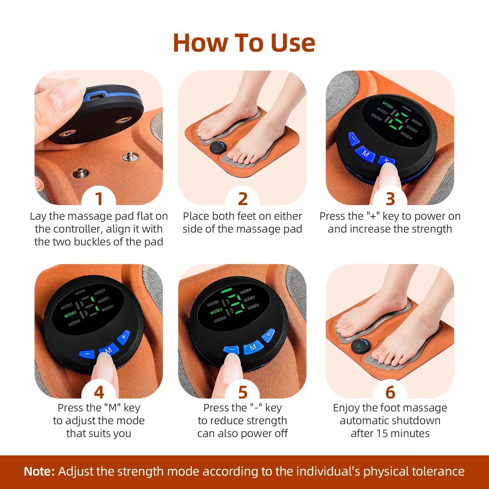 EMS Foot Massager Pad – Rechargeable Circulation Booster - 104286
