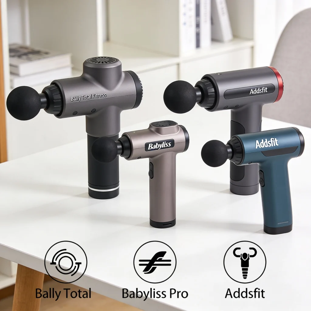 Brand Overview: Bally Total Fitness Massage Gun, Babyliss Pro Massager, and Addsfit Massage Gun