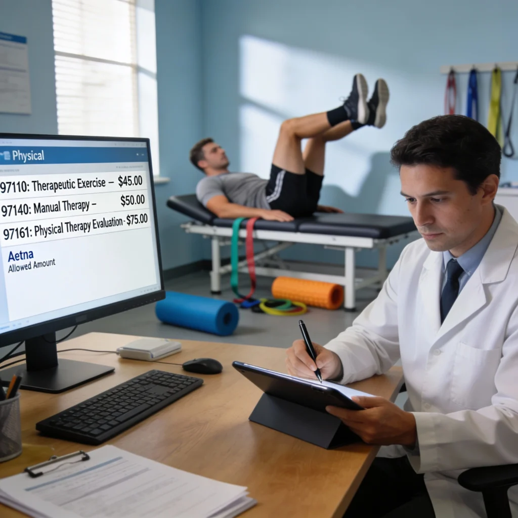 Linking the Aetna Physical Therapy Fee Schedule to Common PT CPT Codes