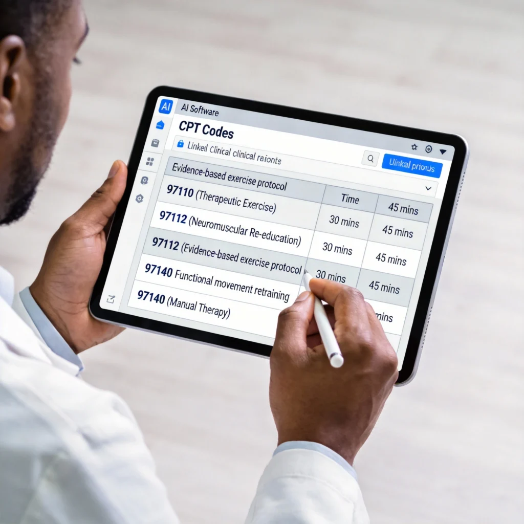 Using AI for Physical Therapy Documentation to Improve CPT Coding Accuracy
